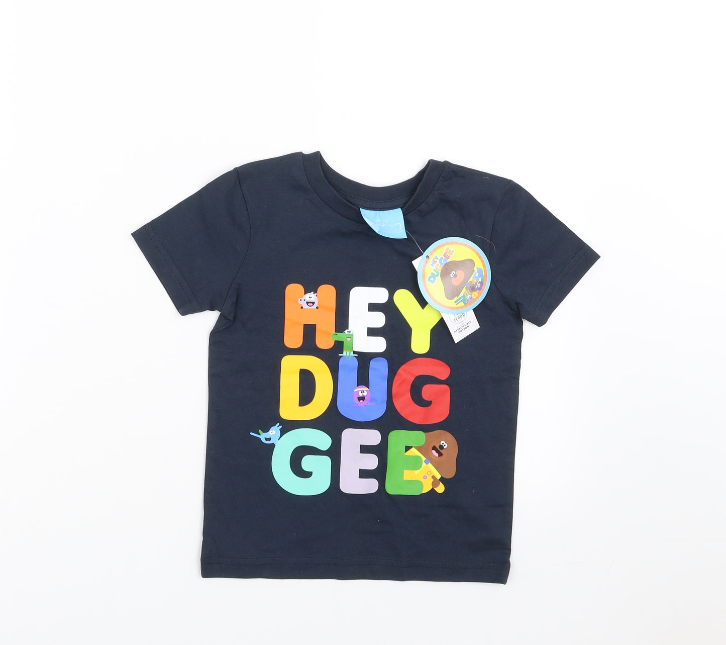 George Boys Blue   Basic T-Shirt Size 2-3 Years  - hey dugee