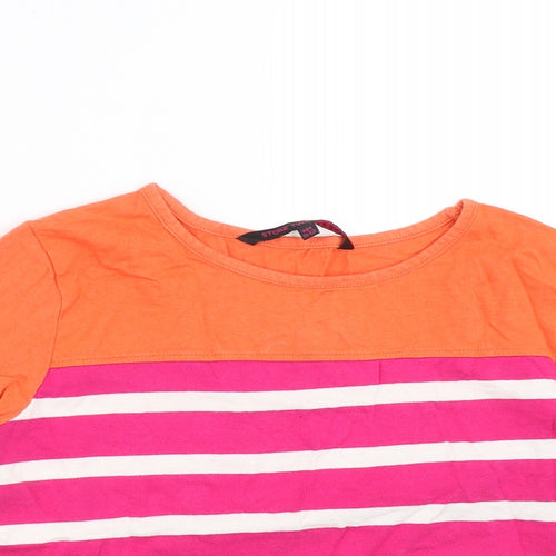 Store Twenty One Girls Pink Striped  Basic T-Shirt Size 11-12 Years