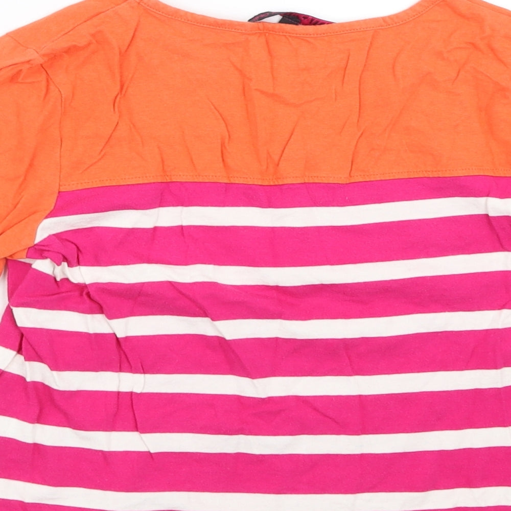 Store Twenty One Girls Pink Striped  Basic T-Shirt Size 11-12 Years