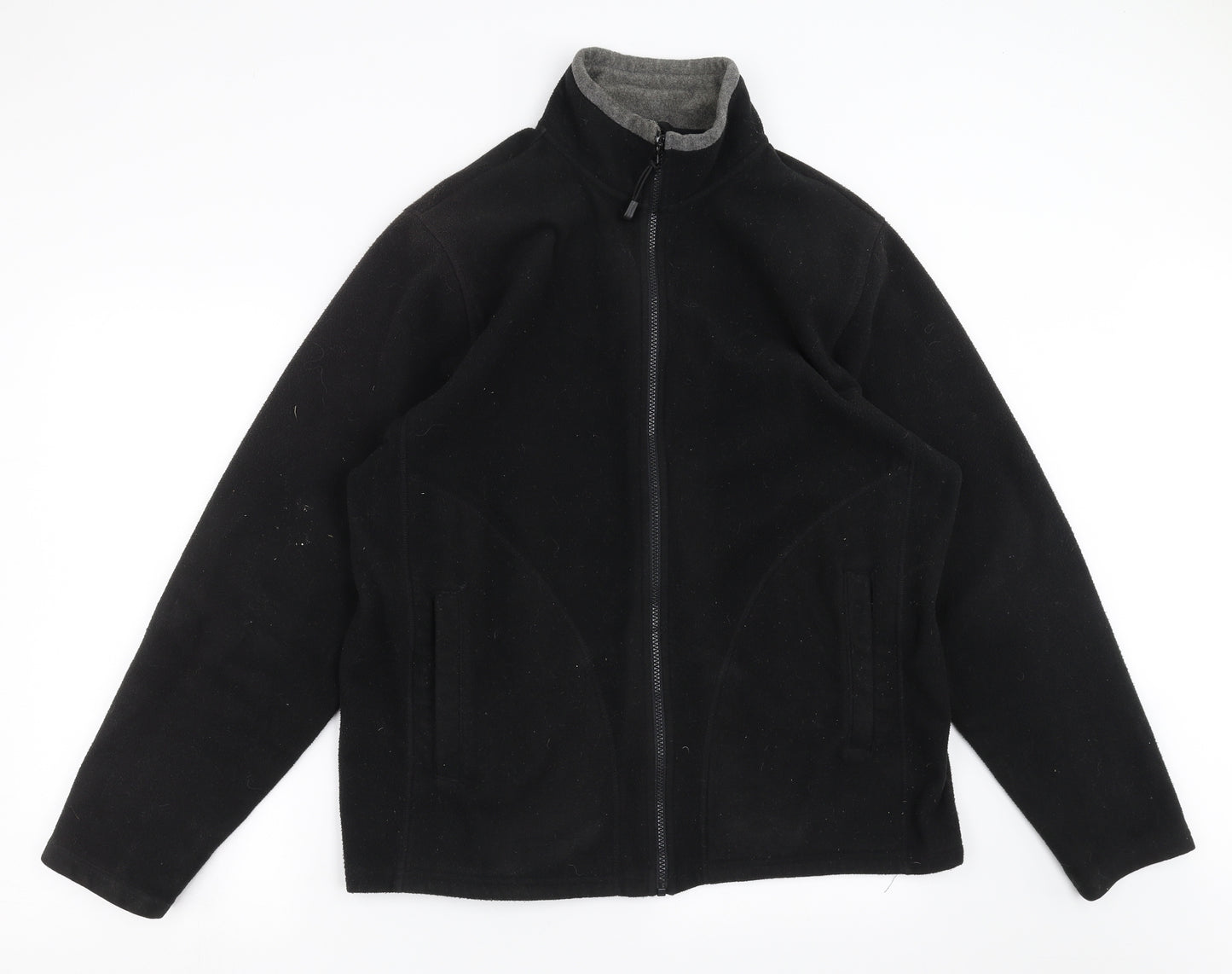 George Mens Black  Fleece Full Zip Jumper Size L