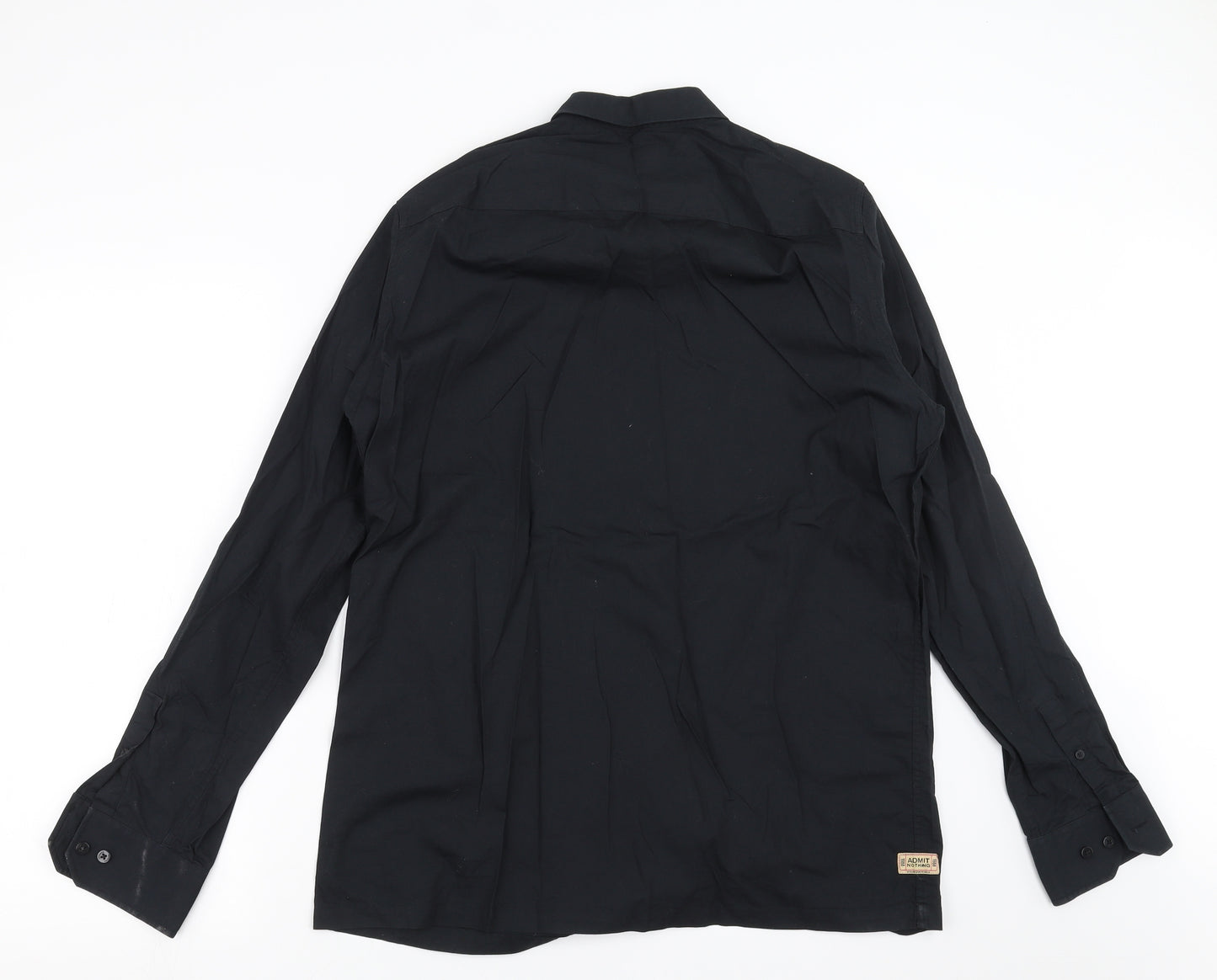 Weekend Offender Mens Black    Button-Up Size L