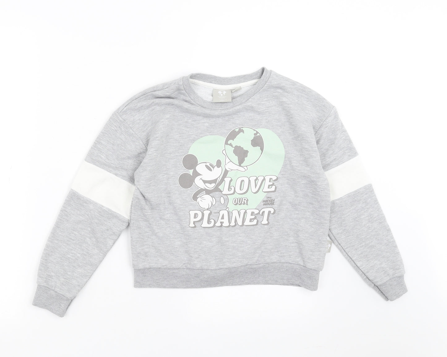 Primark Girls Grey   Pullover Sweatshirt Size 9-10 Years  - Mickey mouse