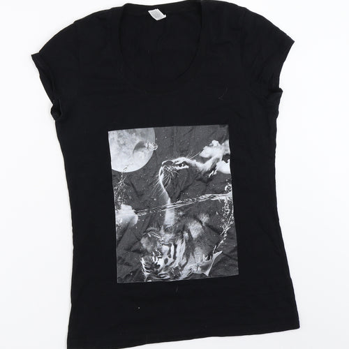 Bella + Canvas Womens Black   Basic T-Shirt Size M
