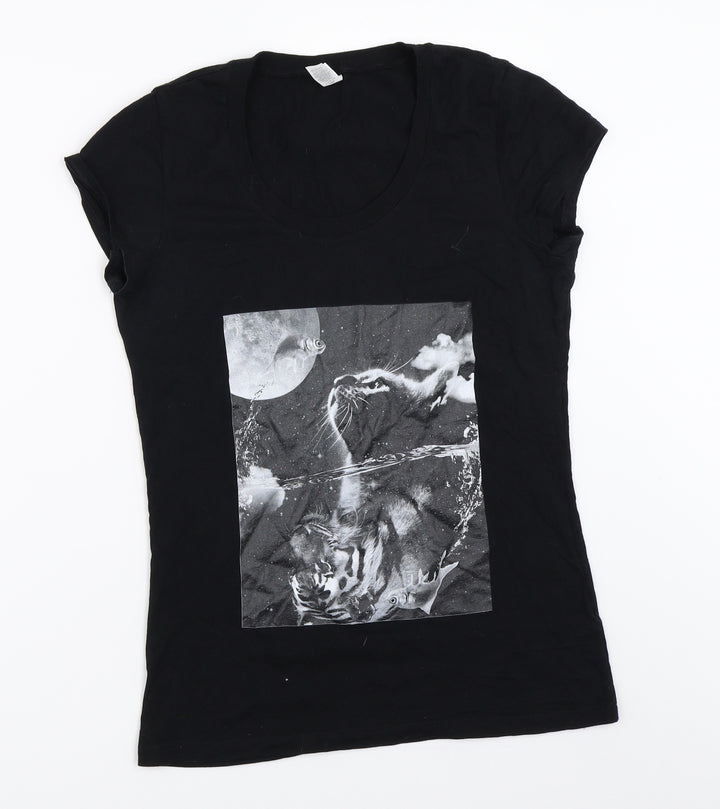 Bella + Canvas Womens Black Basic T-Shirt Size M