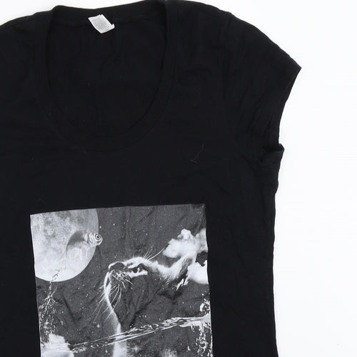 Bella + Canvas Womens Black   Basic T-Shirt Size M