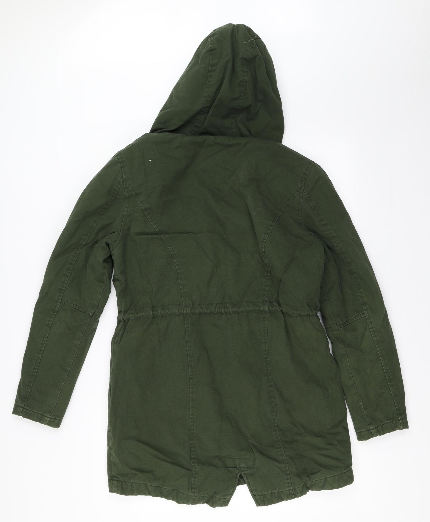 SoulCal&Co Womens Green   Parka Coat Size 8