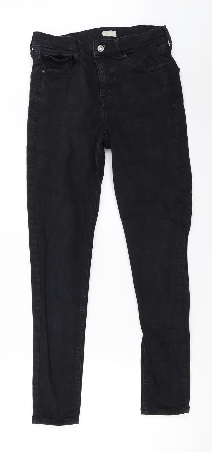 Topshop Womens Black Denim Skinny Jeans Size 28 in L32 in