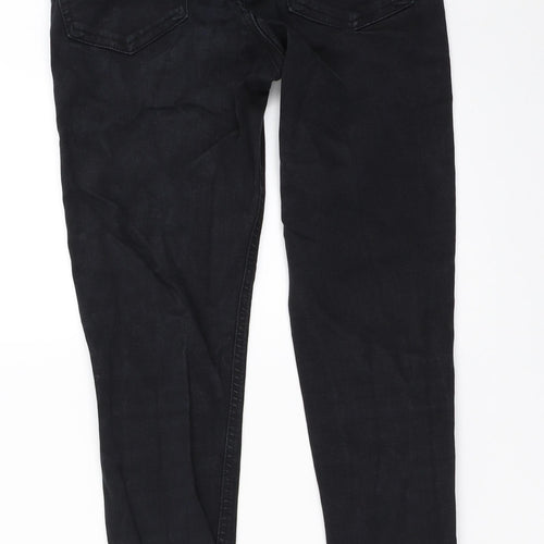 Topshop Womens Black  Denim Skinny Jeans Size 28 in L32 in
