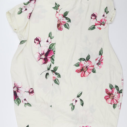 Floryday Womens Ivory Floral  Shift  Size M