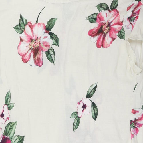 Floryday Womens Ivory Floral  Shift  Size M