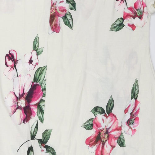 Floryday Womens Ivory Floral  Shift  Size M