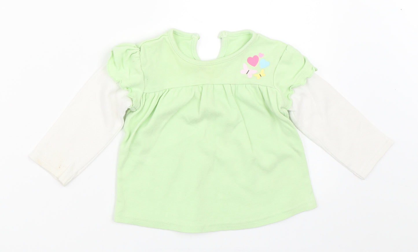 George Girls Green   Basic T-Shirt Size 6-9 Months