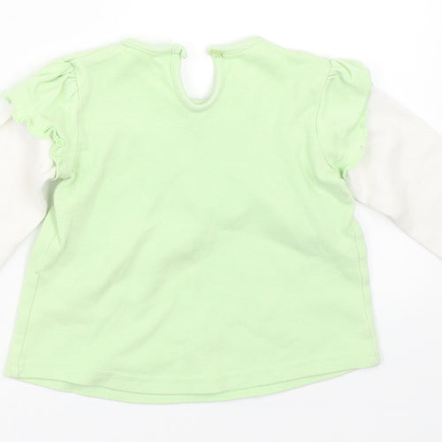 George Girls Green   Basic T-Shirt Size 6-9 Months