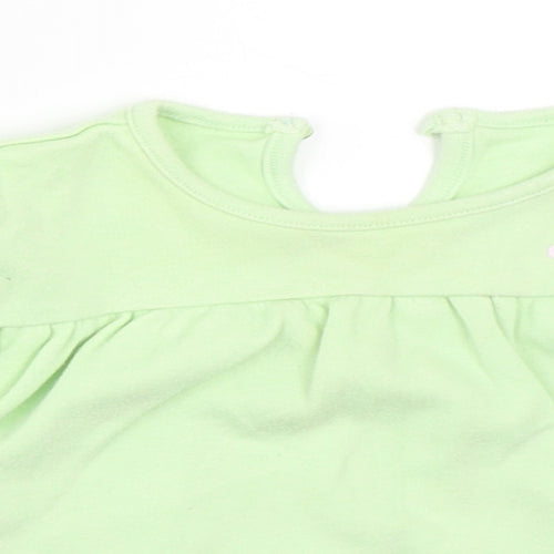 George Girls Green   Basic T-Shirt Size 6-9 Months