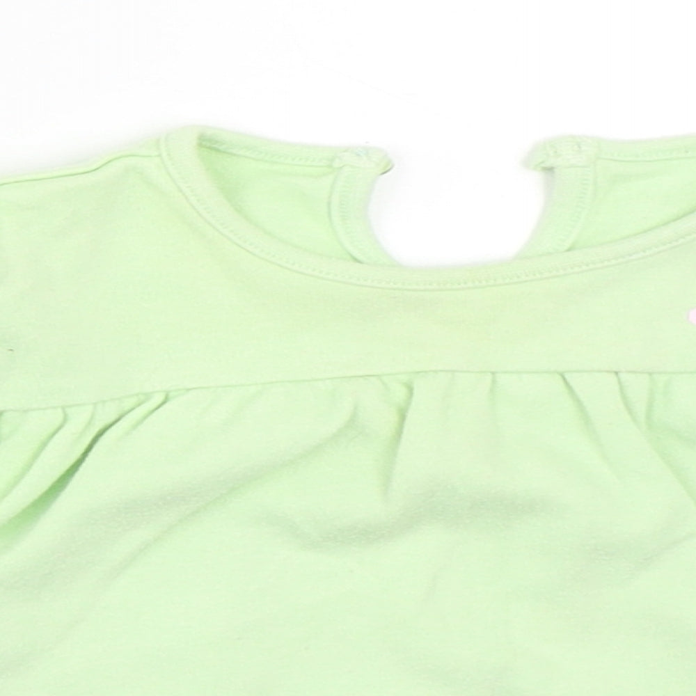 George Girls Green   Basic T-Shirt Size 6-9 Months
