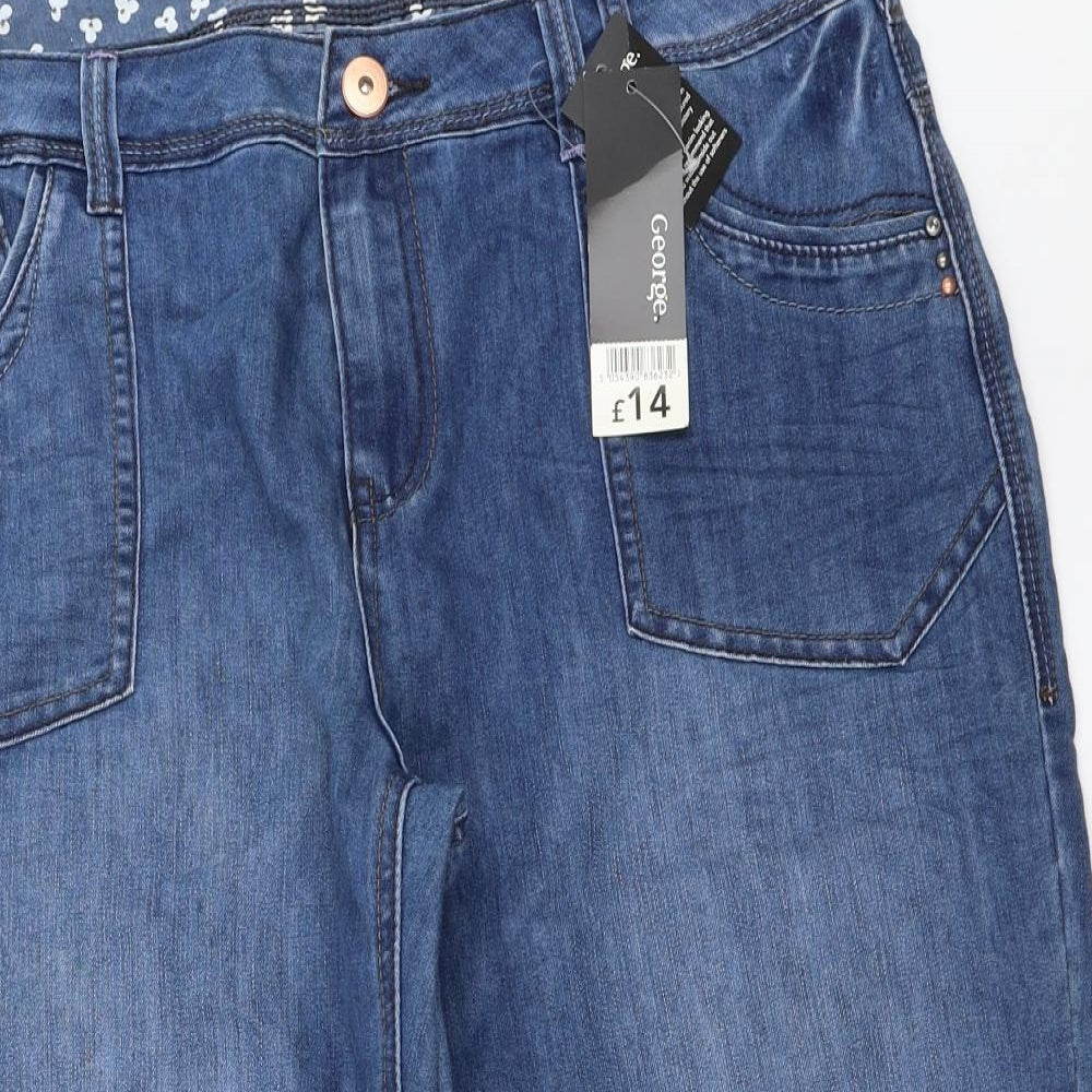 George Womens Blue  Denim Cropped Jeans Size 18 L21 in