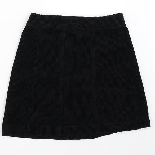 H&M Womens Black  Corduroy Mini Skirt Size 4