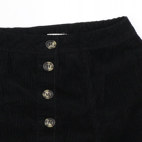 H&M Womens Black  Corduroy Mini Skirt Size 4
