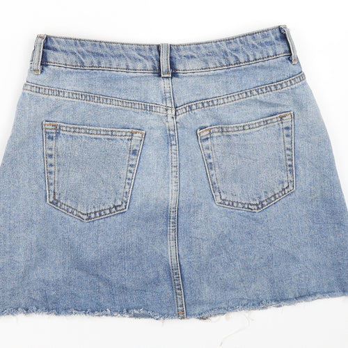 Topshop Womens Blue  Denim Mini Skirt Size 8