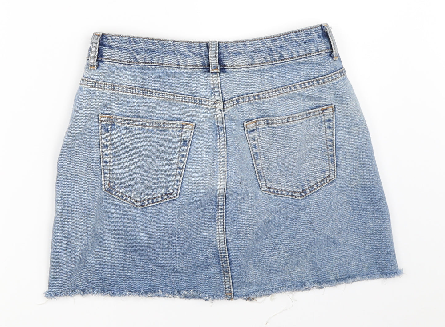 Topshop Womens Blue  Denim Mini Skirt Size 8