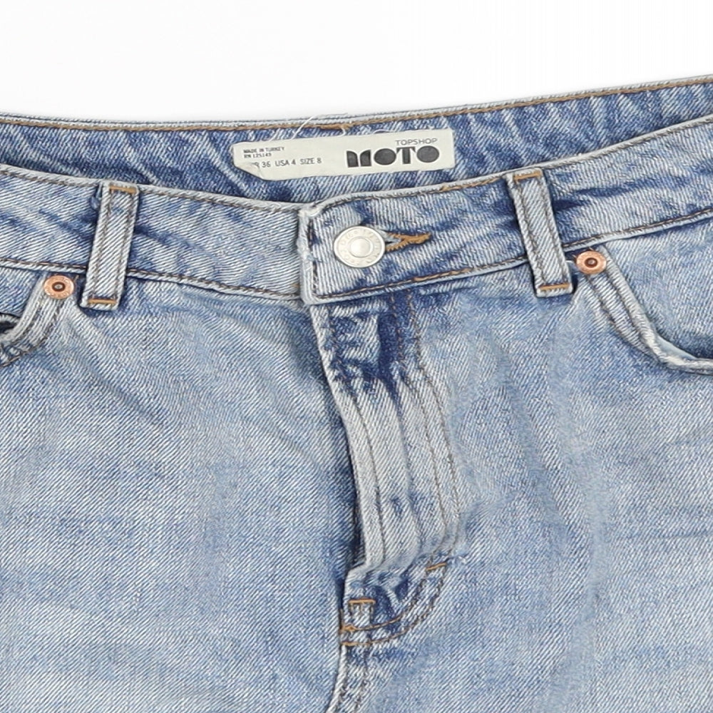 Topshop Womens Blue  Denim Mini Skirt Size 8