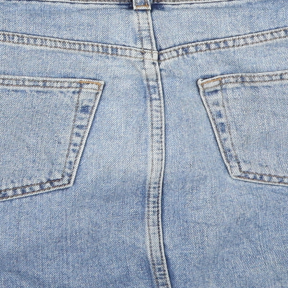 Topshop Womens Blue  Denim Mini Skirt Size 8