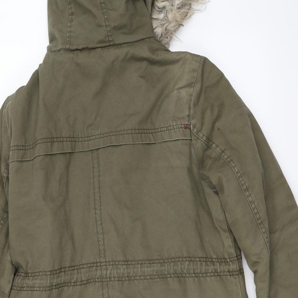 Preworn Womens Green   Parka Coat Size 12