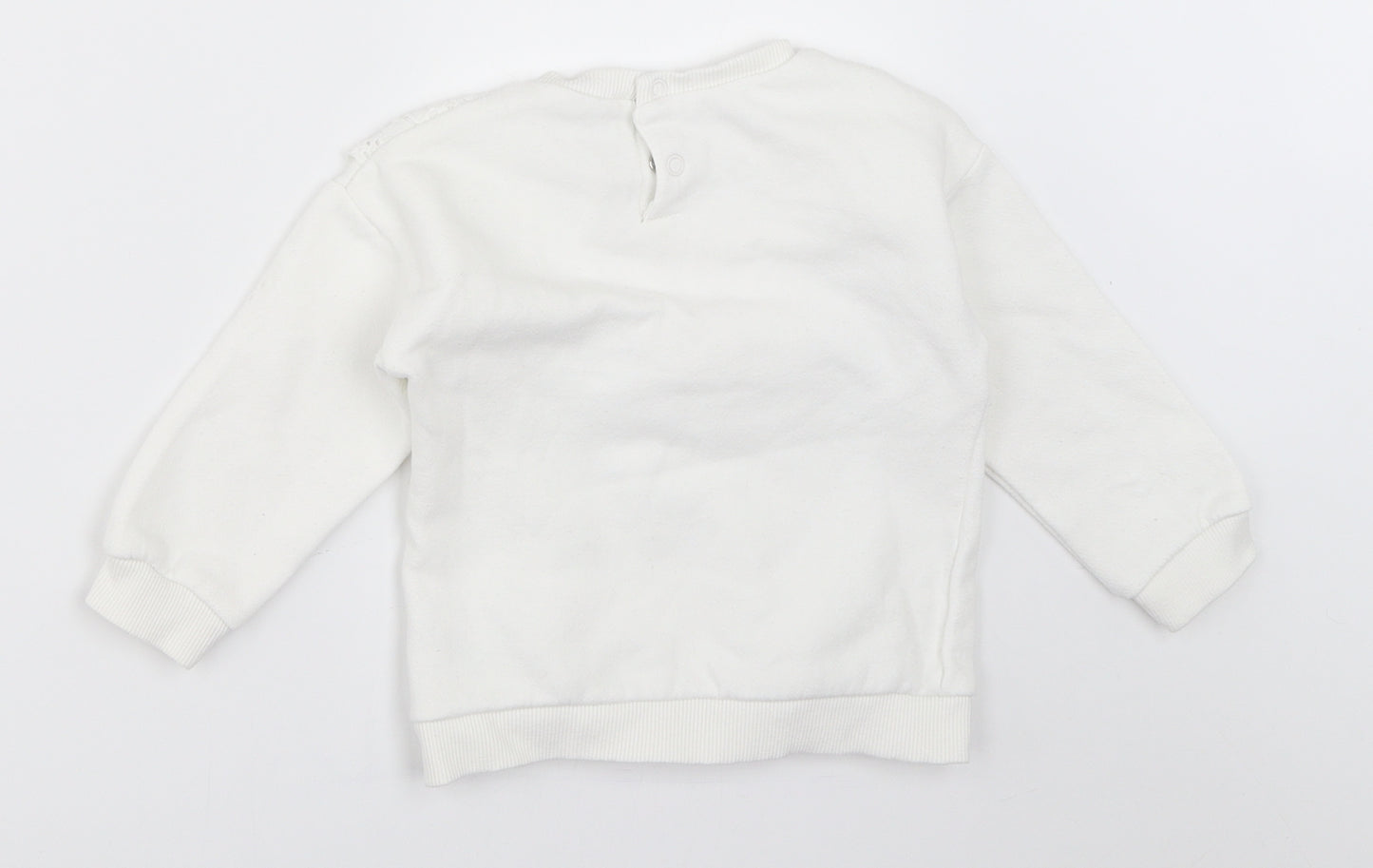 Matalan Girls White   Pullover Jumper Size 18-24 Months