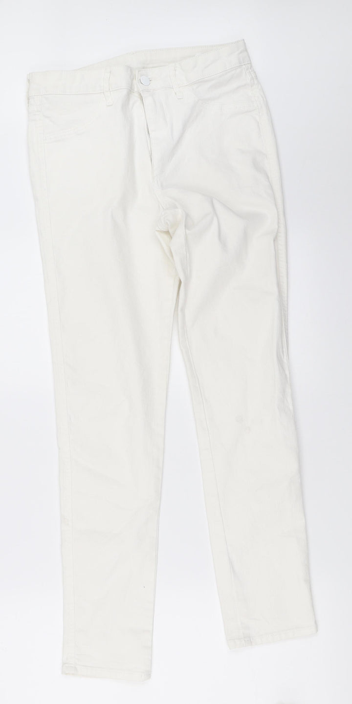 H&M Womens White Skinny Jeans Size 29 in L28.5 in