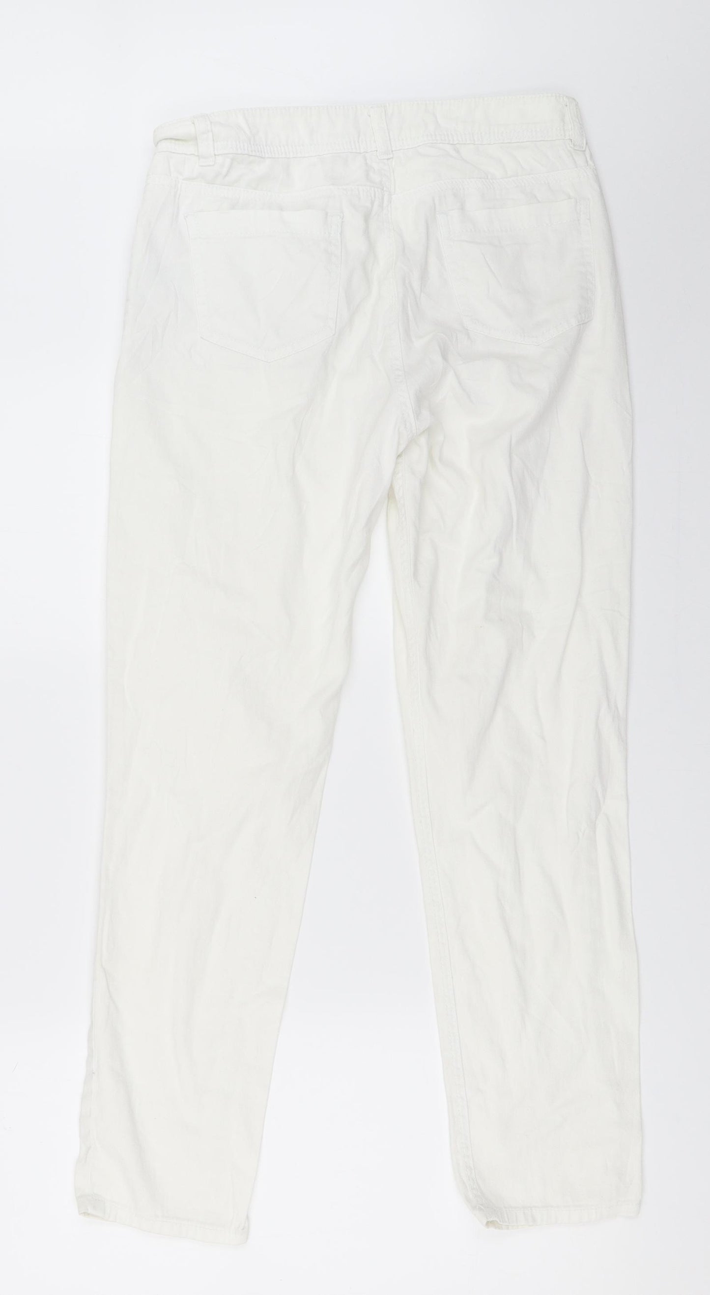Denim 24/7 Womens White   Skinny Jeans Size 12 L28 in