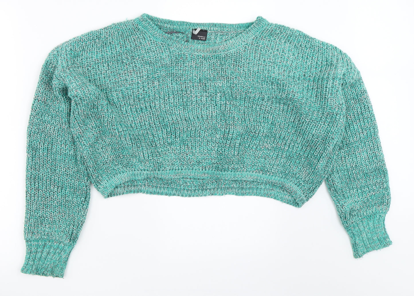 Sparkle & Fade Womens Green   Pullover Jumper Size S