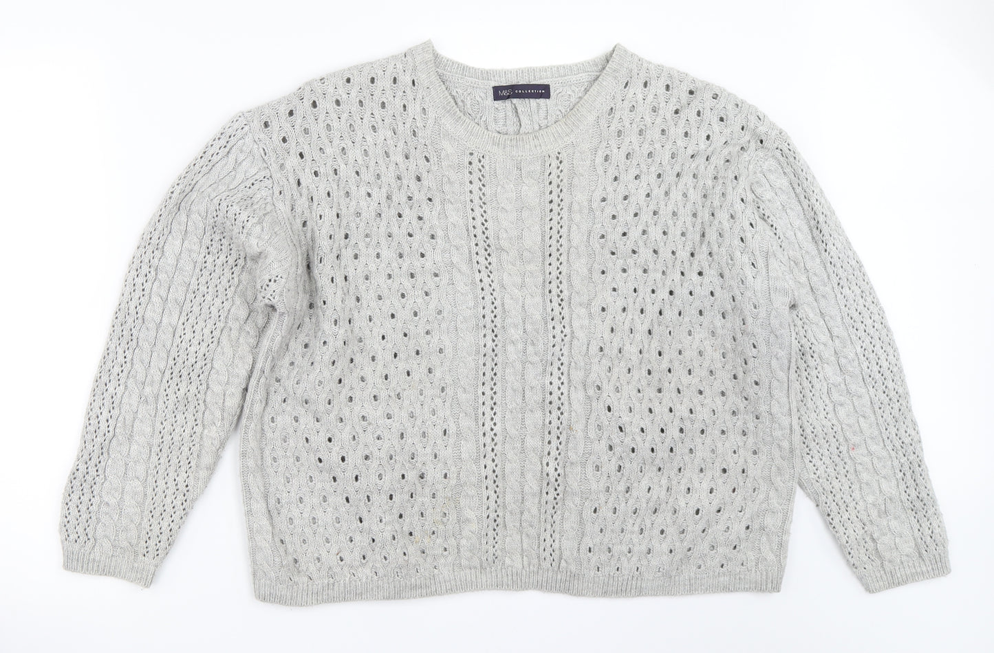 Marks and Spencer Womens Grey   Pullover Jumper Size 18