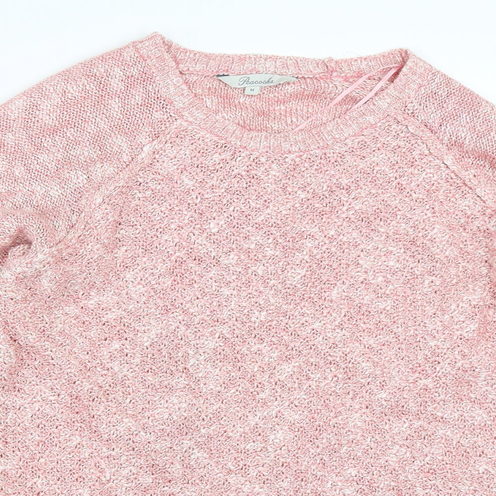 Peacocks Womens Pink   Pullover Jumper Size M