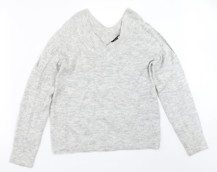 Dorothy Perkins Womens Grey Pullover Jumper Size 10