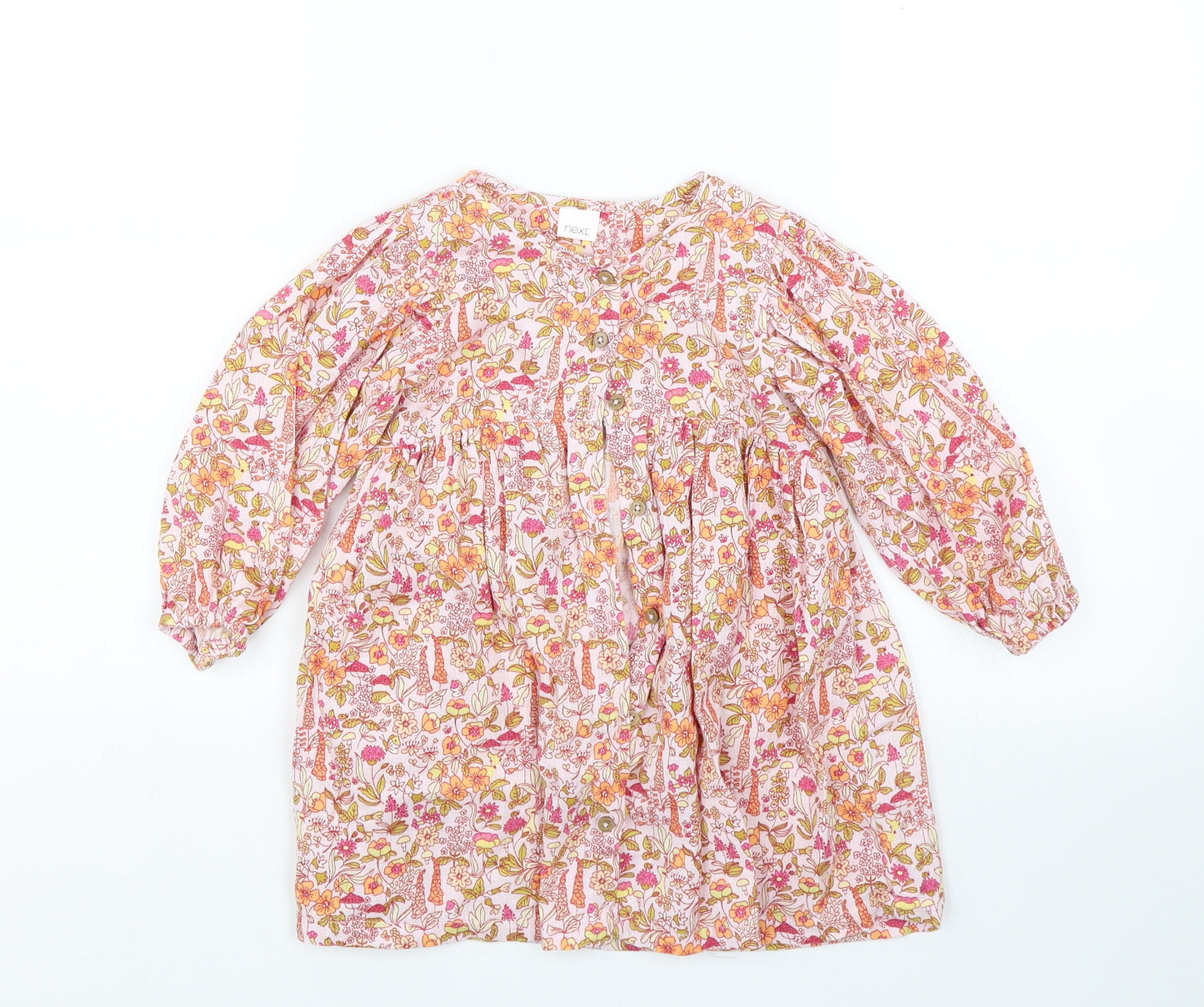 NEXT Girls Pink Floral  Fit & Flare  Size 2-3 Years
