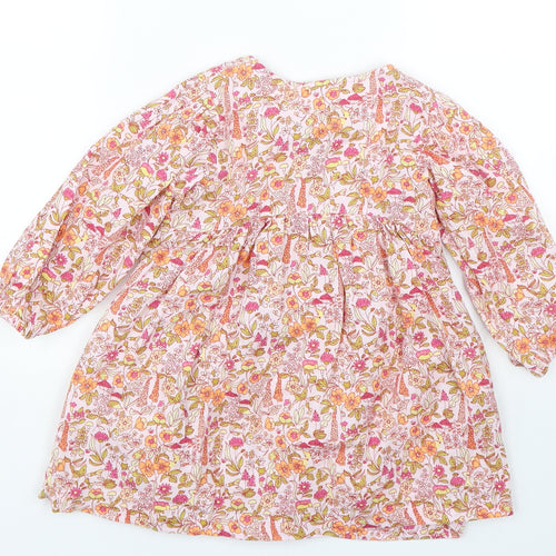 NEXT Girls Pink Floral  Fit & Flare  Size 2-3 Years