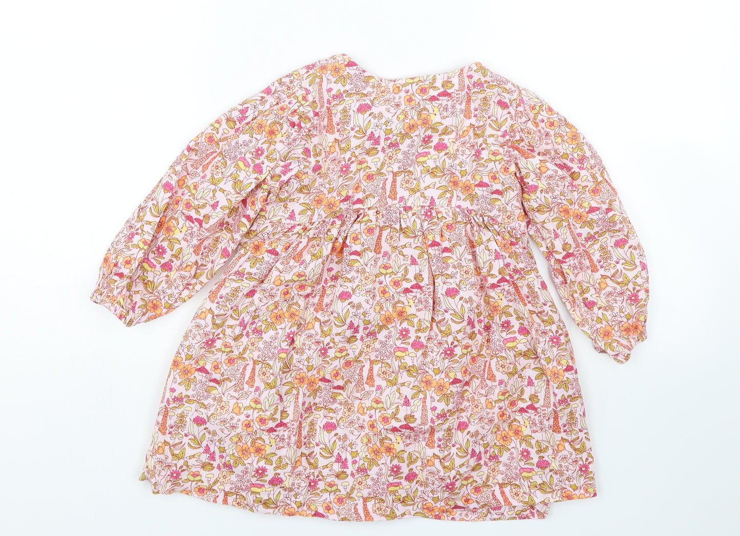 NEXT Girls Pink Floral  Fit & Flare  Size 2-3 Years