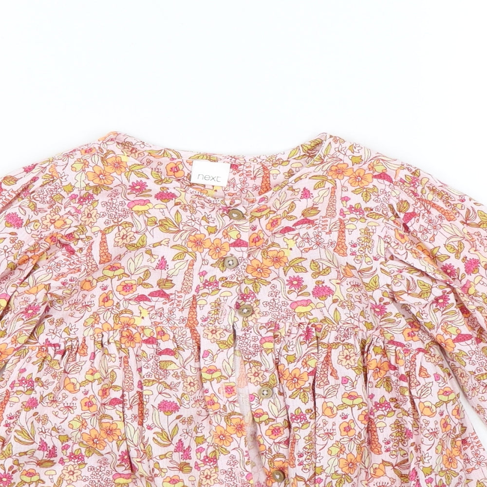 NEXT Girls Pink Floral  Fit & Flare  Size 2-3 Years