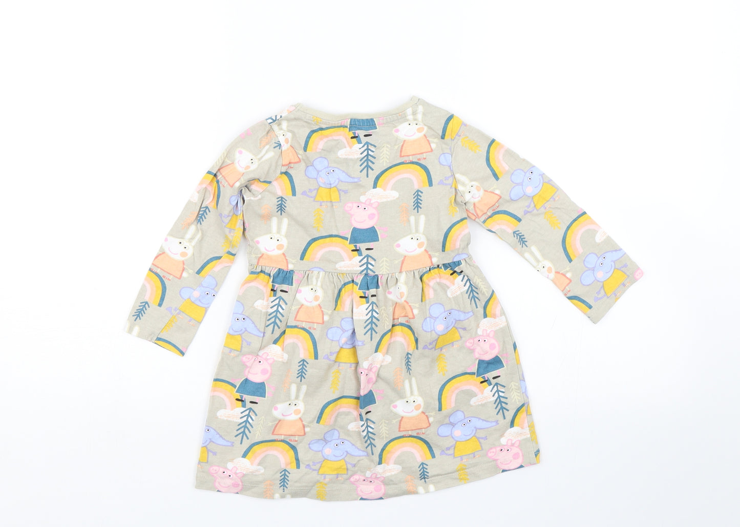 Nutmeg Girls Brown Animal Print  T-Shirt Dress  Size 2-3 Years  - Peppa Pig