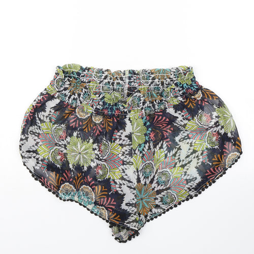 H&M Womens Multicoloured Floral  Sailor Shorts Size M - Transparent