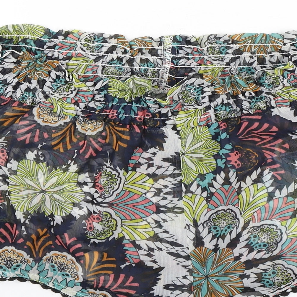 H&M Womens Multicoloured Floral  Sailor Shorts Size M - Transparent
