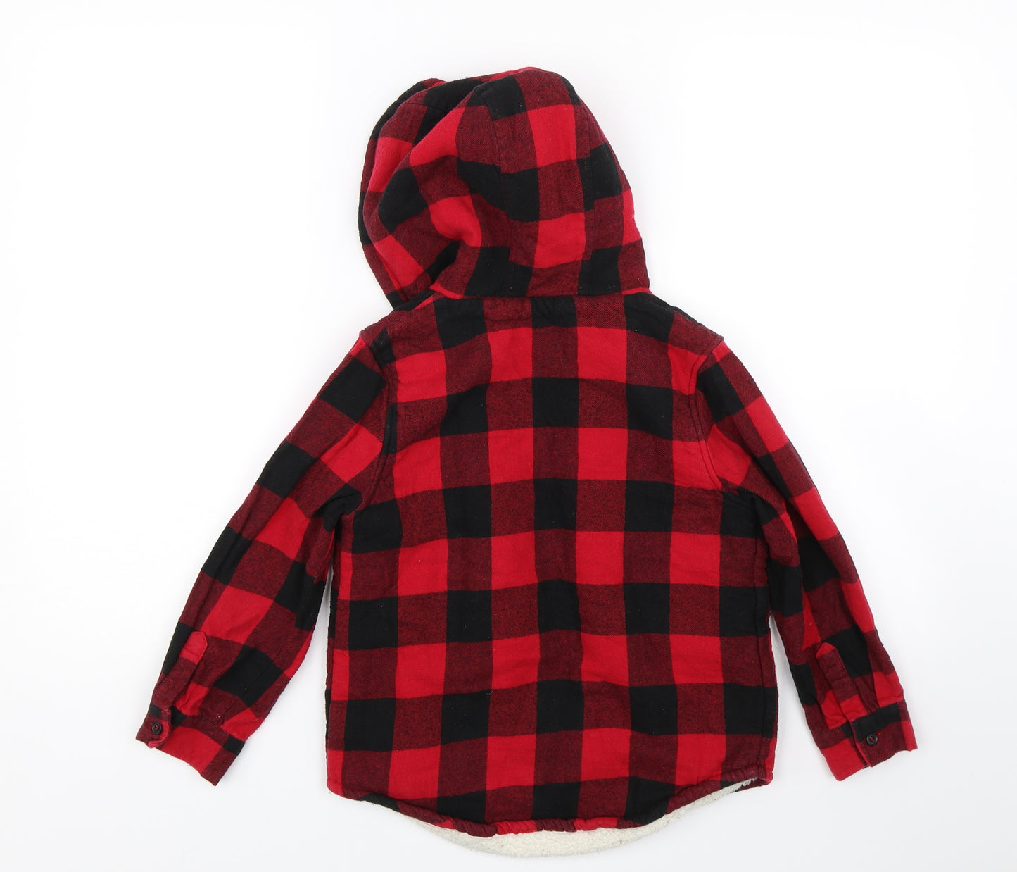 Nutmeg Boys Red Check  Full Zip Hoodie Size 7-8 Years