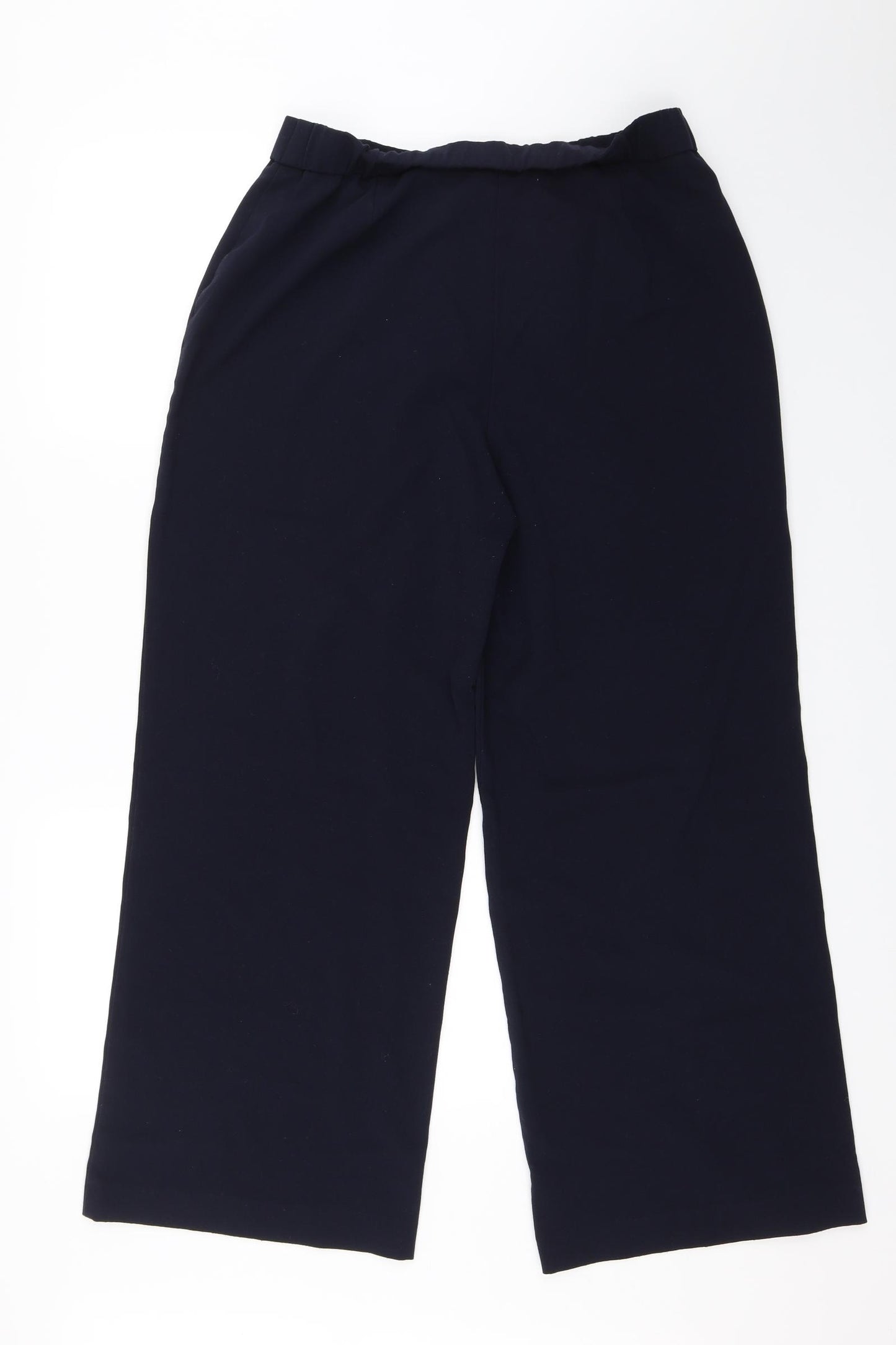 Label Be Womens Blue   Cropped Trousers Size 14 L26 in