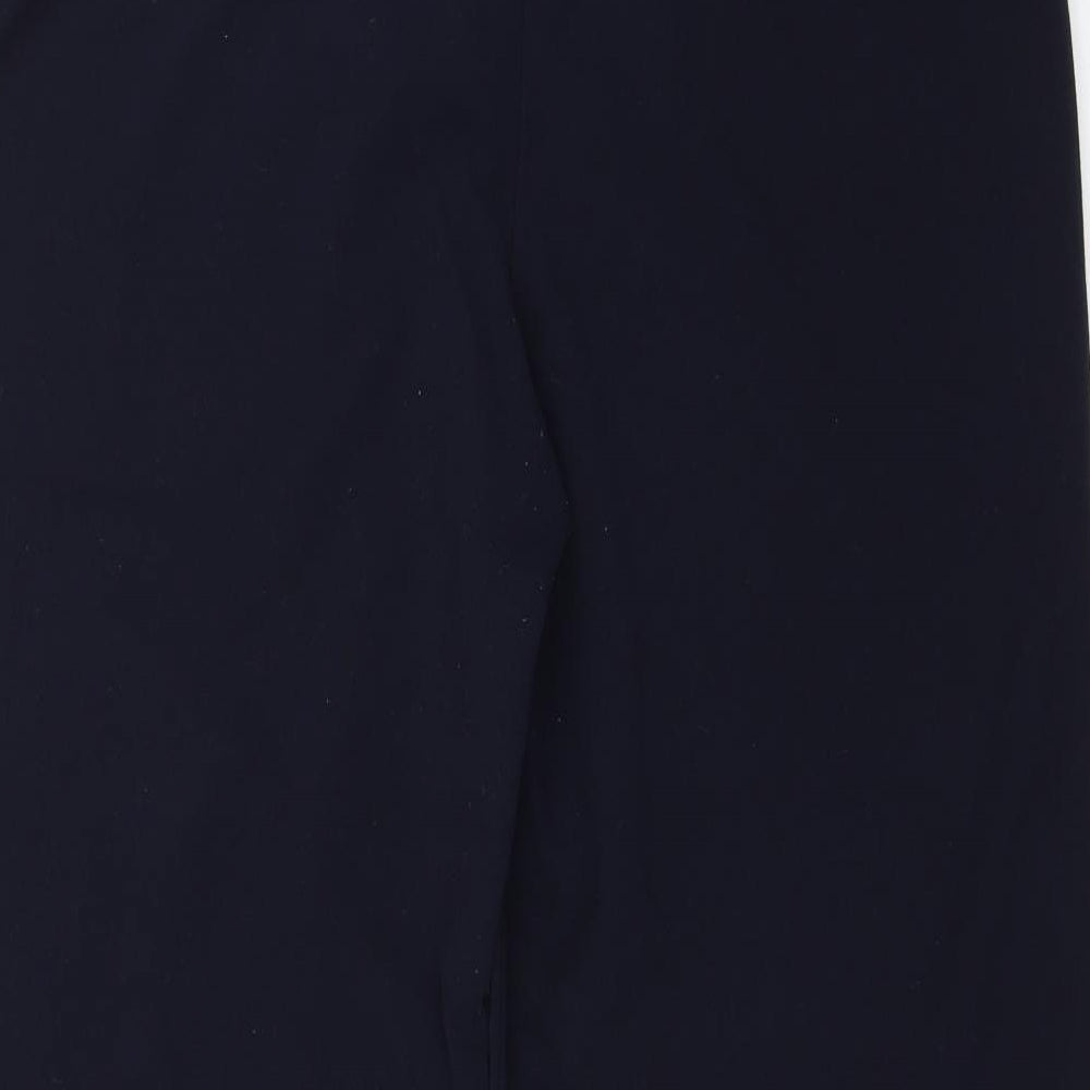 Label Be Womens Blue   Cropped Trousers Size 14 L26 in