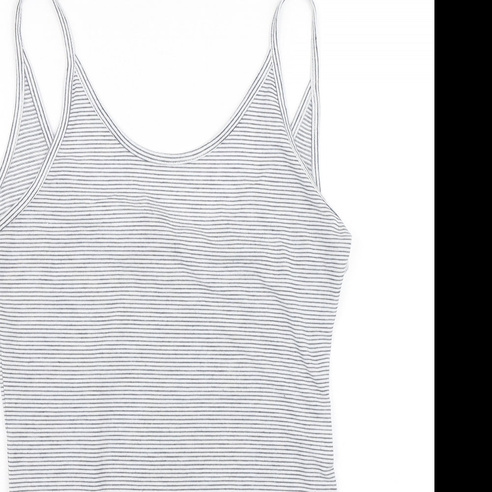Atmosphere Womens Black Striped  Wrap Tank Size 12
