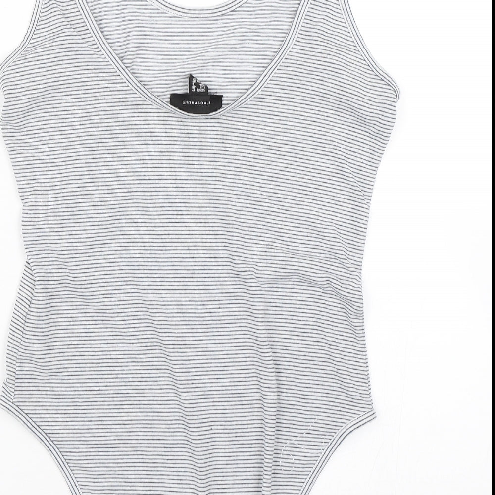 Atmosphere Womens Black Striped  Wrap Tank Size 12