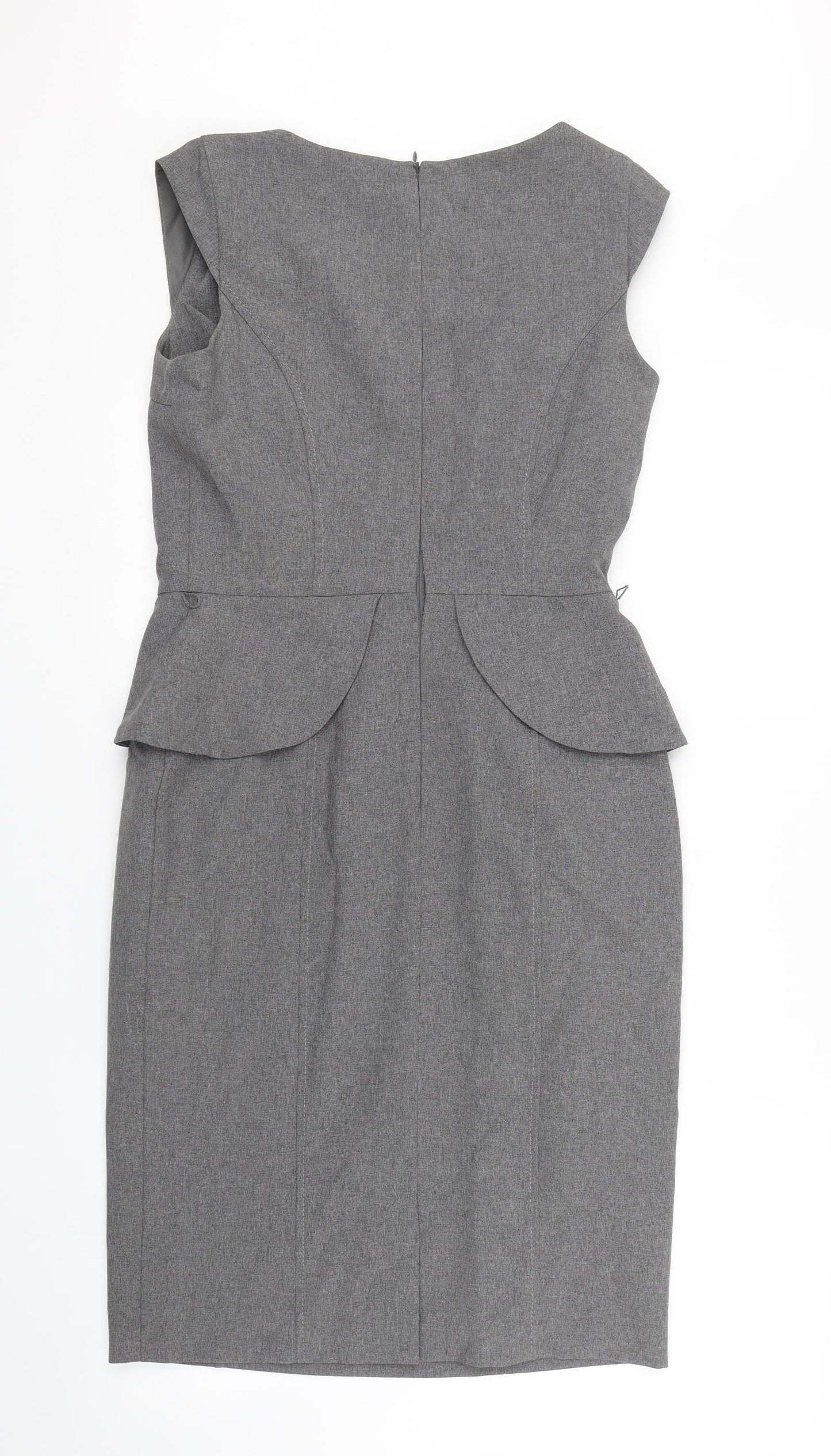 BHS Womens Grey   Pencil Dress  Size 10  - Workwear