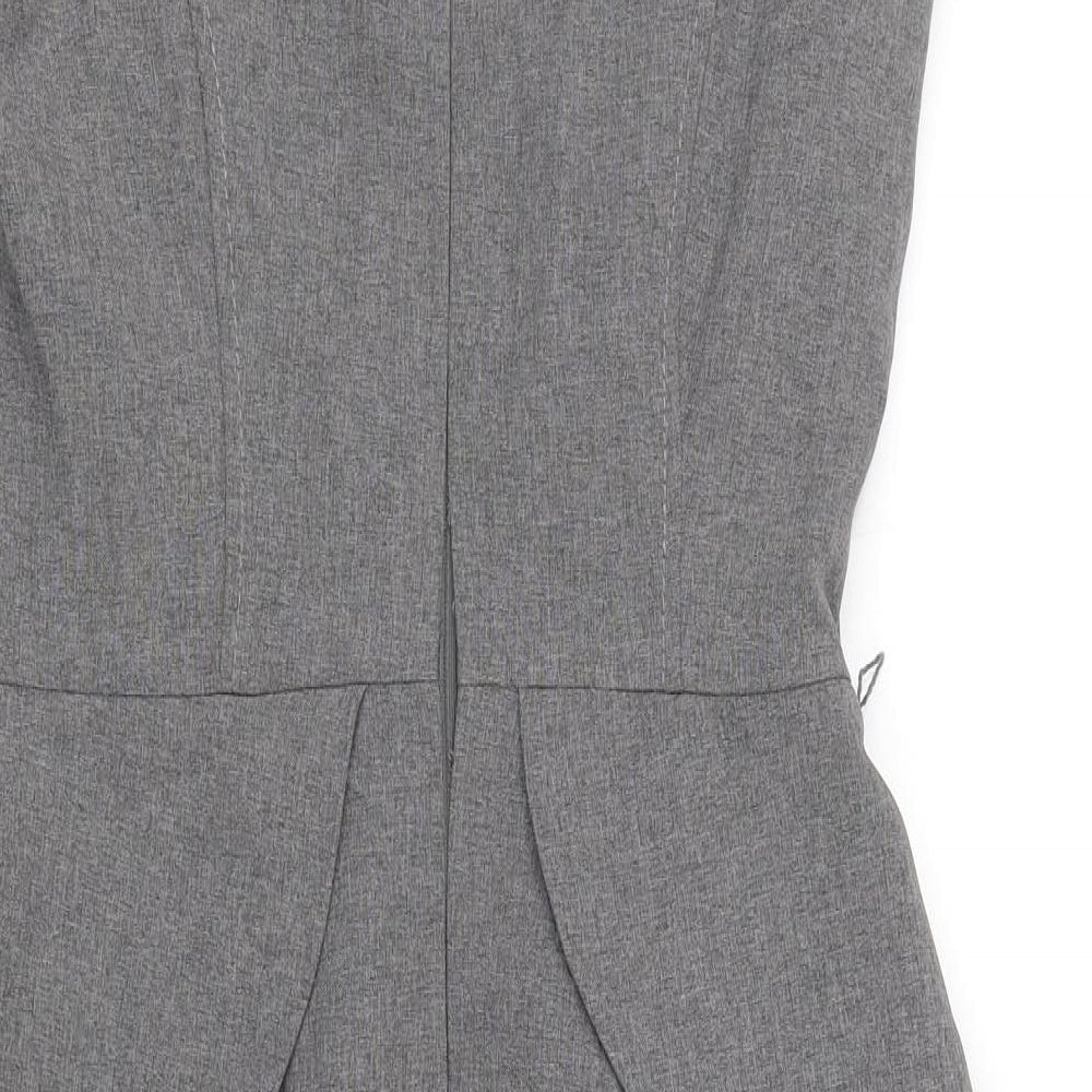 BHS Womens Grey   Pencil Dress  Size 10  - Workwear