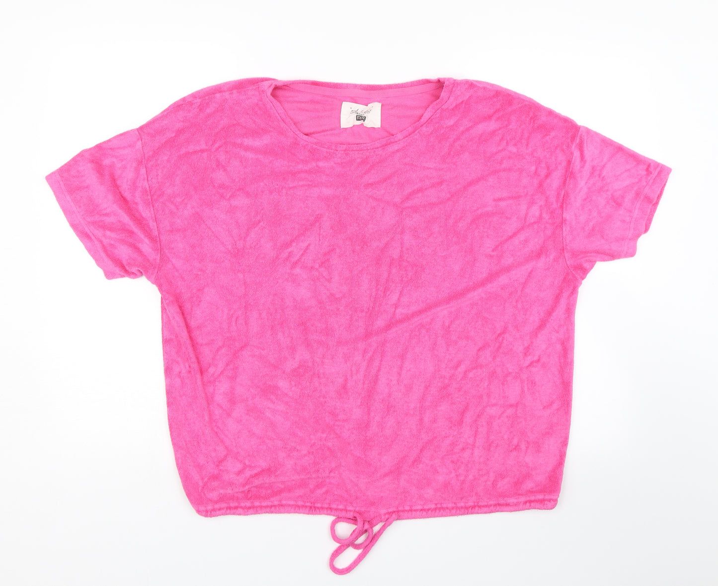 F&F Womens Pink  Terry Top Pyjama Top Size L