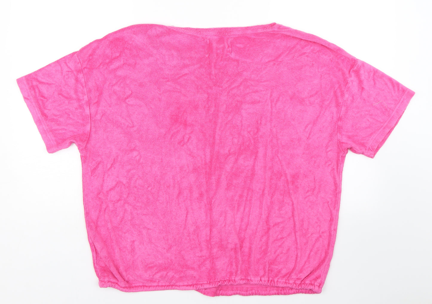 F&F Womens Pink  Terry Top Pyjama Top Size L